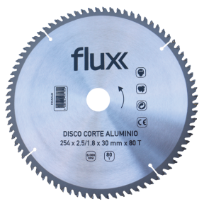 Disco Corte Alumínio 254x30mm Flux